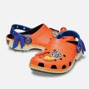 CROCS x Dragon Ball Z Classic Clog Multi Orange Blue 210826-90H Sandal Men Sz 9